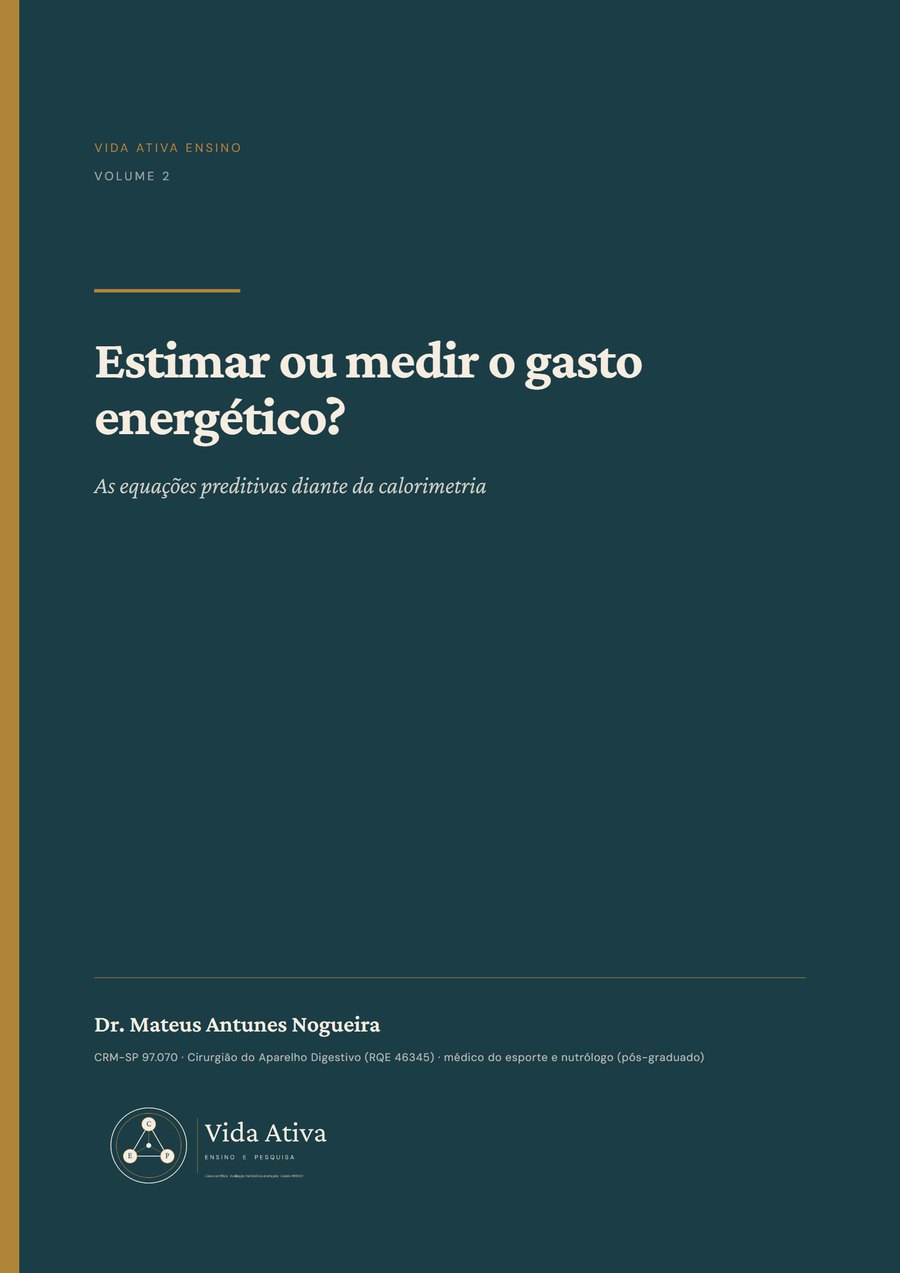 Capa do material Estimar ou medir o gasto energético?